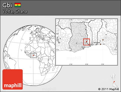 Blank Location Map of Gbi, highlighted country