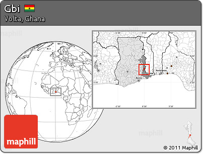 Blank Location Map of Gbi, highlighted country, highlighted parent region