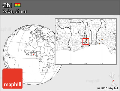 Blank Location Map of Gbi, highlighted parent region