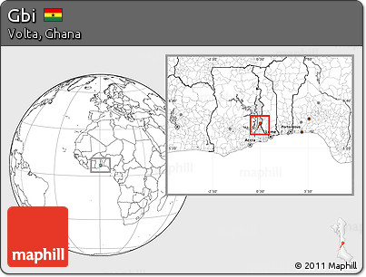 Blank Location Map of Gbi, highlighted parent region