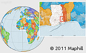 Political Location Map of Gbi, highlighted country
