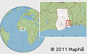 Savanna Style Location Map of Gbi, highlighted country, within the entire country