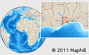 Shaded Relief Location Map of Gbi, highlighted parent region