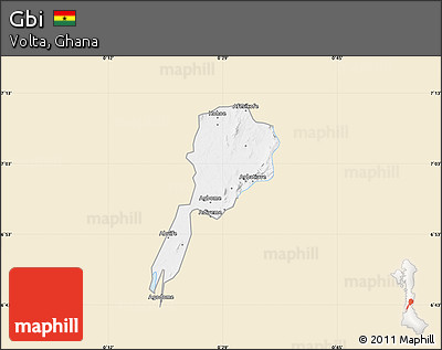 Classic Style Map of Gbi, single color outside
