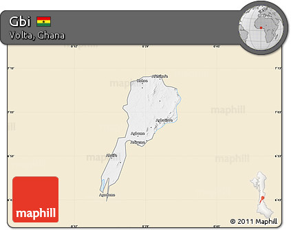 Classic Style Map of Gbi, single color outside