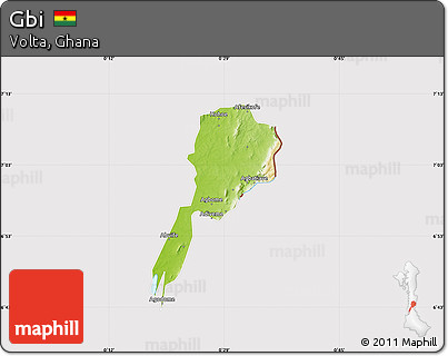 Physical Map of Gbi, cropped outside