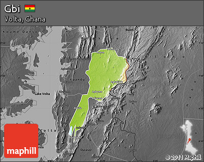 Physical Map of Gbi, darken, desaturated