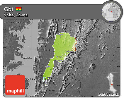 Physical Map of Gbi, darken, desaturated