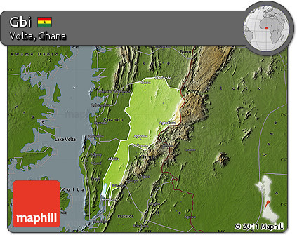 Physical Map of Gbi, darken