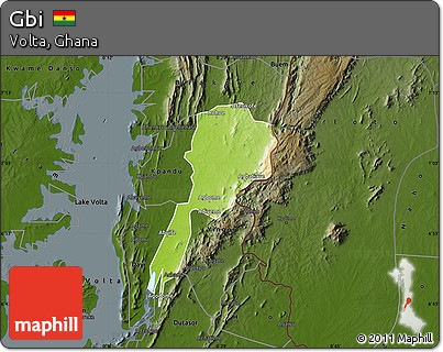 Physical Map of Gbi, darken