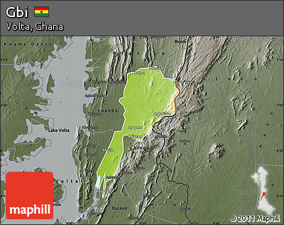 Physical Map of Gbi, darken, semi-desaturated