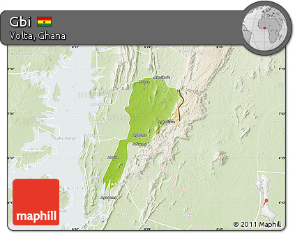 Physical Map of Gbi, lighten