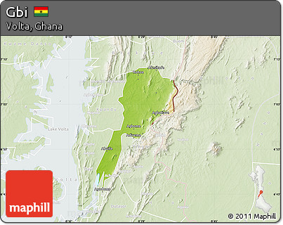 Physical Map of Gbi, lighten