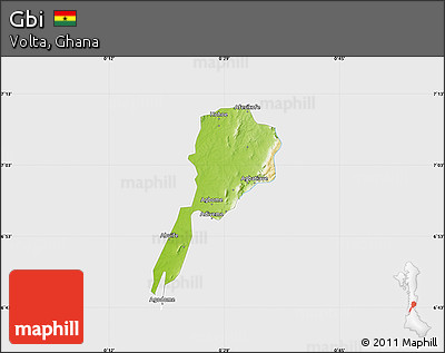 Physical Map of Gbi, single color outside