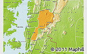 Political Map of Gbi, physical outside