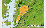 Political Map of Gbi, satellite outside