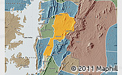Political Map of Gbi, semi-desaturated