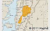 Political Map of Gbi, shaded relief outside