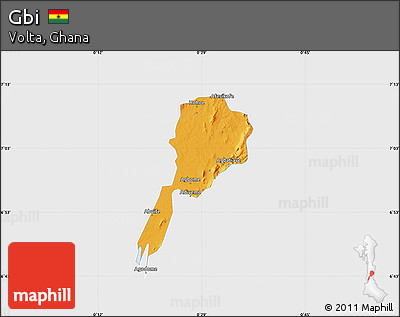 Political Map of Gbi, single color outside