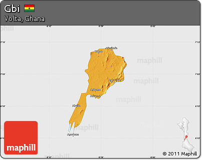 Political Map of Gbi, single color outside