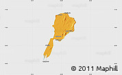 Political Map of Gbi, single color outside