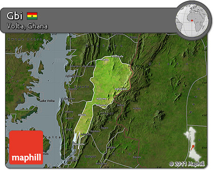 Satellite Map of Gbi, darken