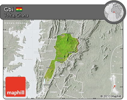 Satellite Map of Gbi, lighten, semi-desaturated