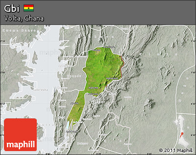 Satellite Map of Gbi, lighten, semi-desaturated
