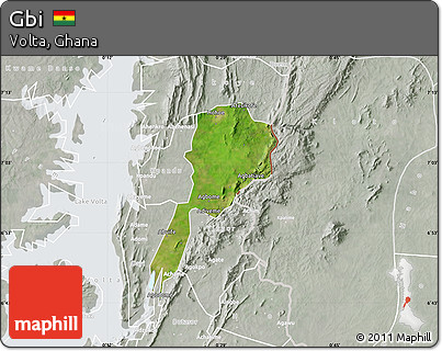 Satellite Map of Gbi, lighten, semi-desaturated