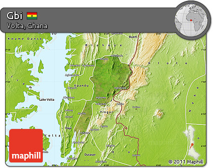 Satellite Map of Gbi, physical outside