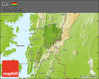 Satellite Map of Gbi, physical outside