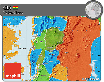 Satellite Map of Gbi, political outside