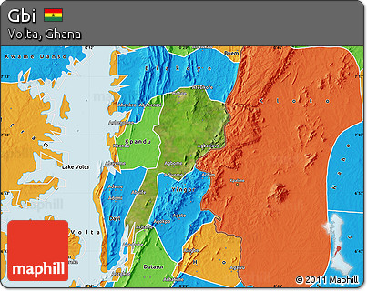 Satellite Map of Gbi, political outside