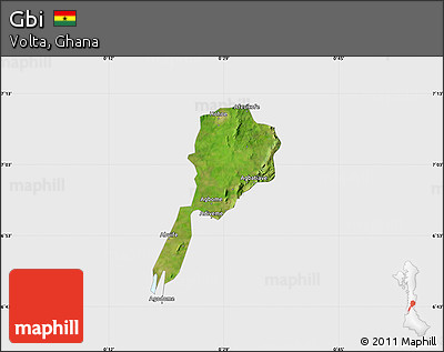 Satellite Map of Gbi, single color outside