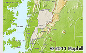 Shaded Relief Map of Gbi, physical outside