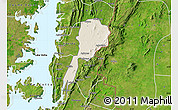 Shaded Relief Map of Gbi, satellite outside