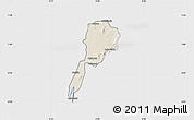 Shaded Relief Map of Gbi, single color outside