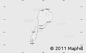 Silver Style Map of Gbi, single color outside