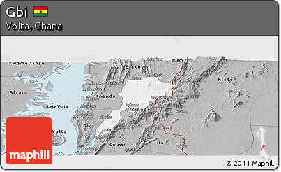 Gray Panoramic Map of Gbi