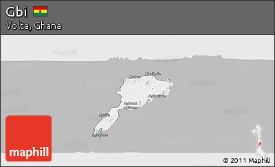 Gray Panoramic Map of Gbi, single color outside