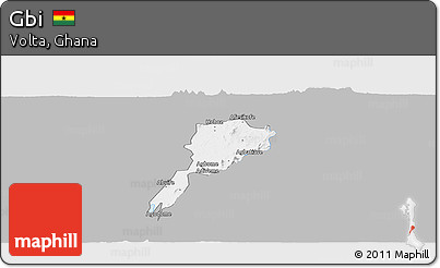 Gray Panoramic Map of Gbi, single color outside