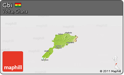 Physical Panoramic Map of Gbi, cropped outside