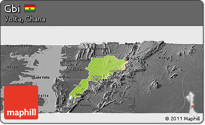 Physical Panoramic Map of Gbi, darken, desaturated