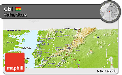 Physical Panoramic Map of Gbi