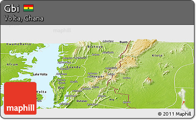 Physical Panoramic Map of Gbi