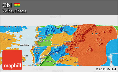 Political Panoramic Map of Gbi