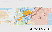 Political Panoramic Map of Gbi, lighten