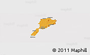 Political Panoramic Map of Gbi, single color outside