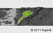 Satellite Panoramic Map of Gbi, darken, desaturated