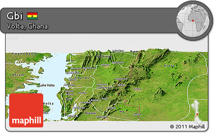 Satellite Panoramic Map of Gbi
